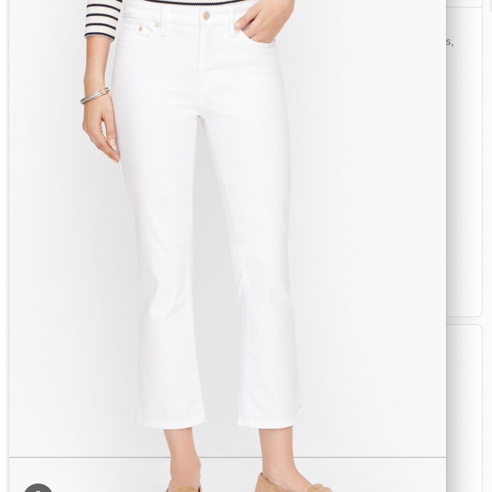 Talbots White Crop Flare Jeans – 16P Petite